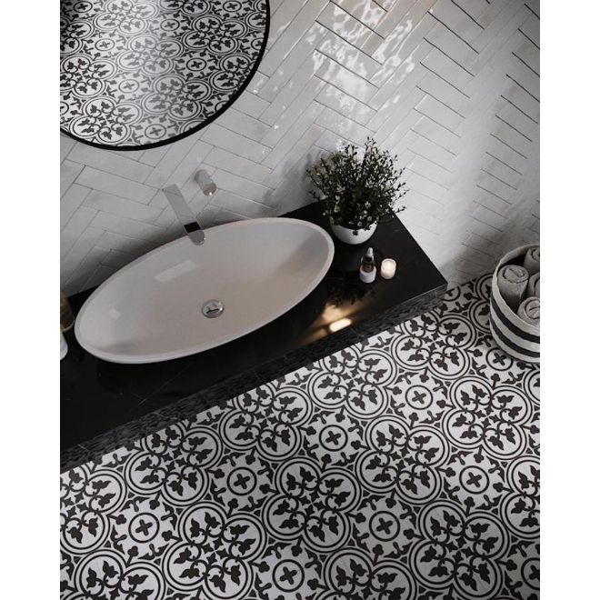 Revoir Paris Atelier Blanc De Lin glänzend Wandfliese 6,2x25 cm