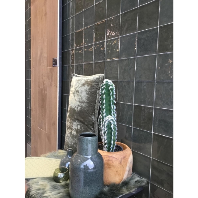 Revoir Paris Atelier Vert Emeraude glänzend Wandfliese 10x10 cm