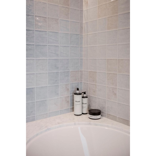 Revoir Paris Atelier Gris glänzend Wandfliese 10x10 cm