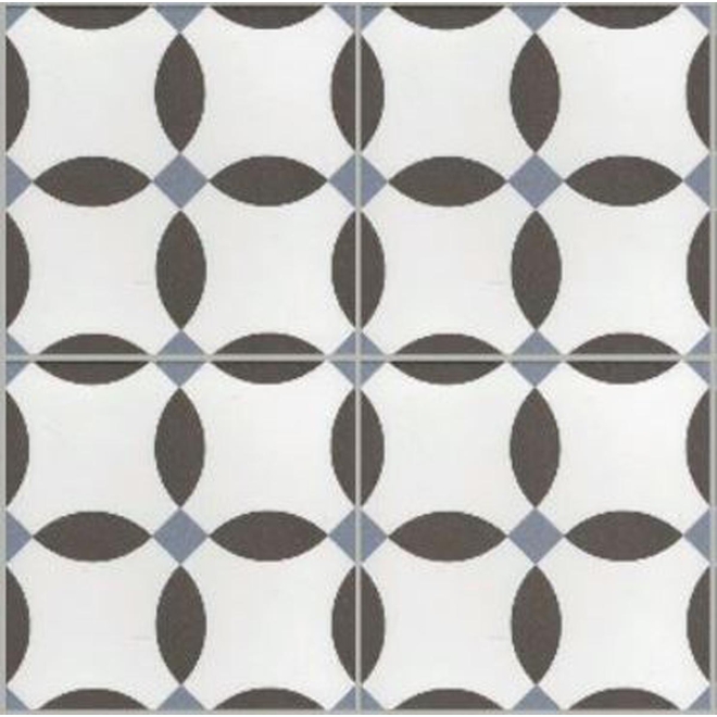 Revoir Paris La Madeleine Chere Noir matt Wand/Bodenfliese 20x20 cm