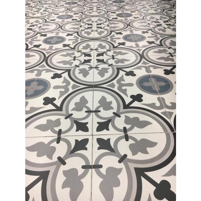 Revoir Paris La Villette George Bleu matt Wand/Bodenfliese 20x20 cm