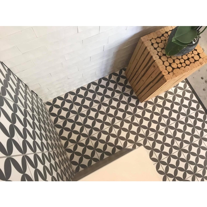 Revoir Paris La Madeleine Gilles Noir matt Wand/Bodenfliese 20x20 cm