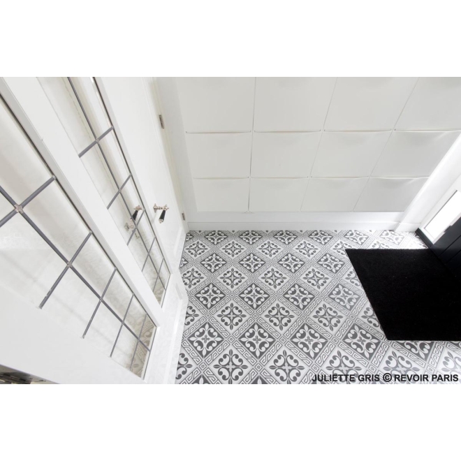 Revoir Paris La Madeleine Juliette Gris matt Wand/Bodenfl. 20x20 cm