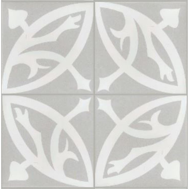 Revoir Paris La Madeleine Zelie Gris matt Wand/Bodenfliese 20x20 cm