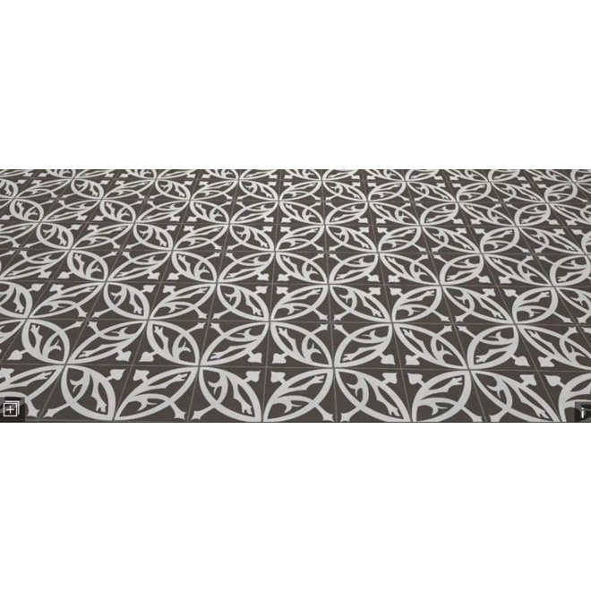 Revoir Paris La Madeleine Zelie Noir matt Wand/Bodenfliese 20x20 cm