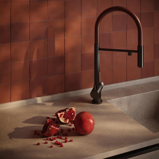 Revoir Paris Atelier Bordeaux matt Wandfliese 10x10 cm