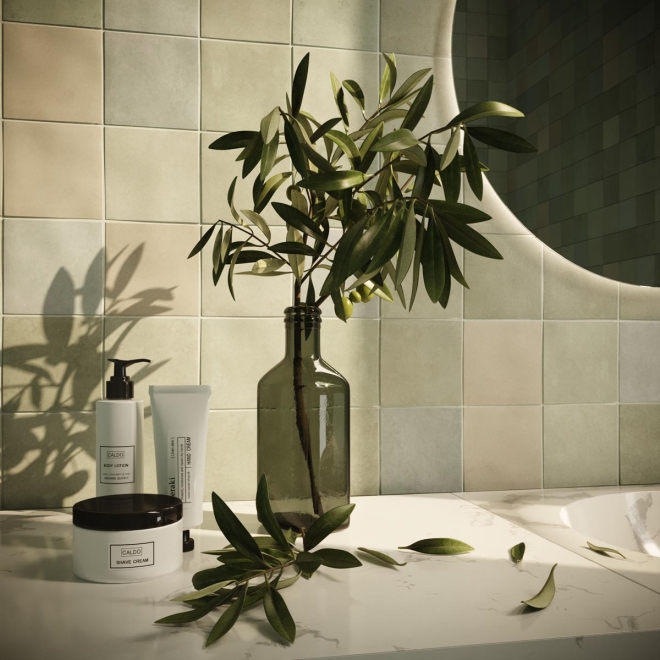 Revoir Paris Atelier Vert D`Eau matt Wandfliese 10x10 cm