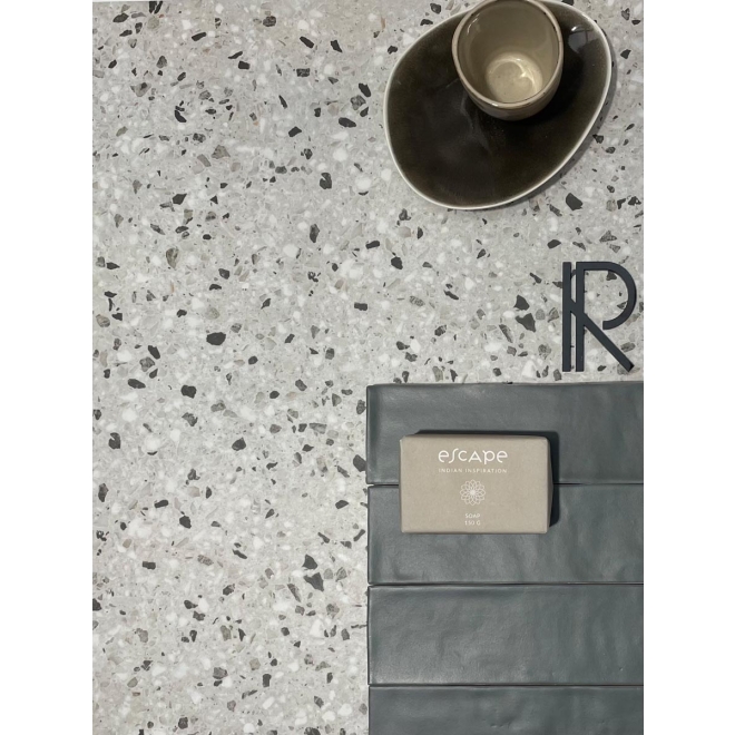 Revoir Paris Re-Bel Petrol matt Boden- und Wandfliese 60x60 cm