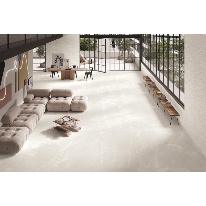 Provenza Saltstone Boden- und Wandfliese White Pure matt 60x120 cm