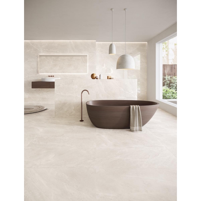 Provenza Saltstone Boden- und Wandfliese White Pure matt 60x120 cm