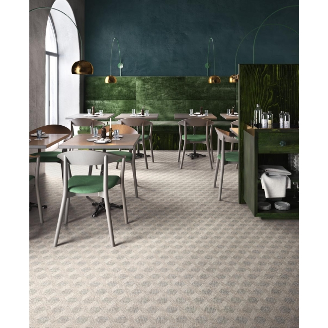 Fliese Sant Agostino Fineart in der Farbe Dark verlegt in einem Restaurant