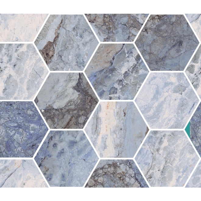 Mosaik Sant Agostino Mystic in der Farbe Ocean