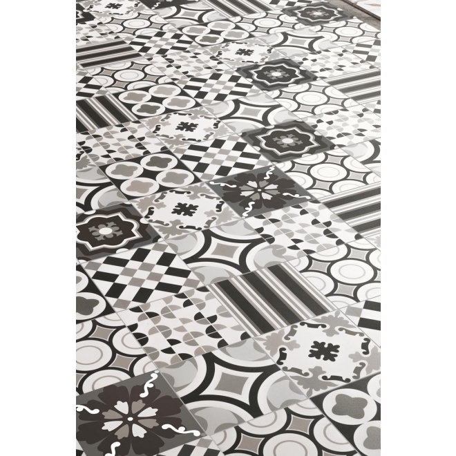 Fliese Sant Agostino Patchwork in der Farbe B&W Mix