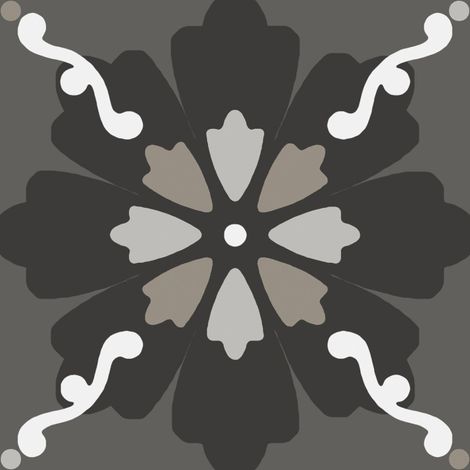 Fliese Sant Agostino Patchwork in der Farbe B&W Mix