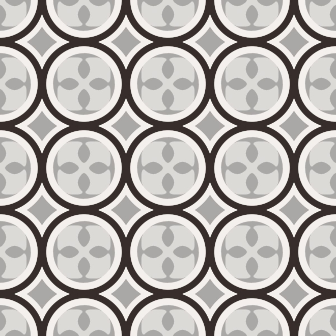 Fliese Sant Agostino Patchwork in der Farbe B&W 1