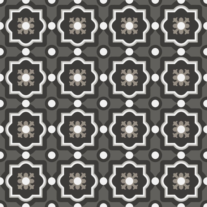 Fliese Sant Agostino Patchwork in der Farbe B&W 4