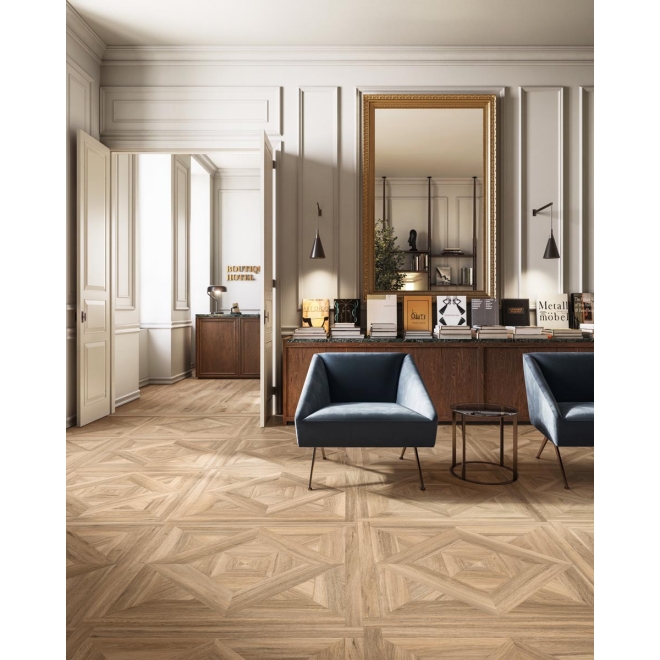 Fliese Sant Agostino Ricordi in der Farbe Glam 1 verlegt in einem Hotel