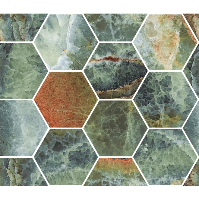 Mosaik Sant Agostino Star in der Farbe Onyx Emerald