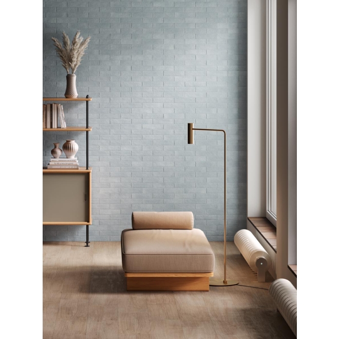 Dekor Sant Agostino Tetris in der Farbe Aria verlegt in einem Wohnzimmer