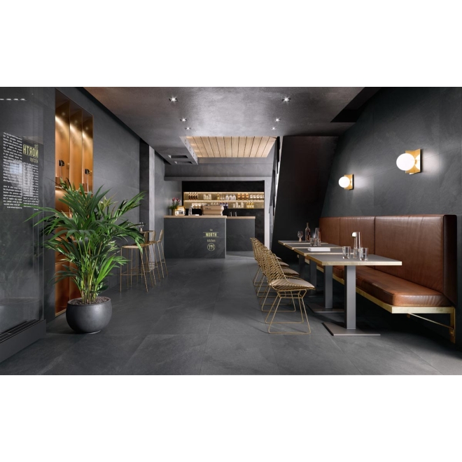 Fliese Sant Agostino Unionstone in der Farbe Mustang verlegt in einem Restaurant