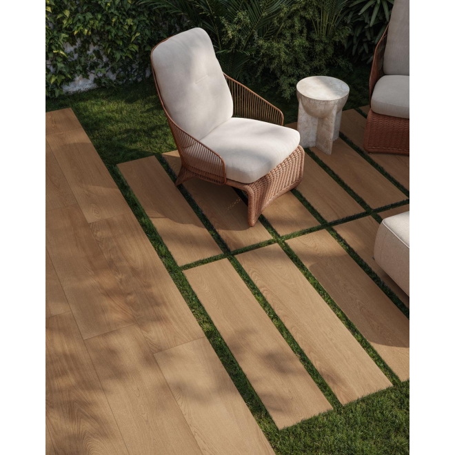Sant Agostino Gracewood Natural Antislip Terrassenplatte 30x120 cm