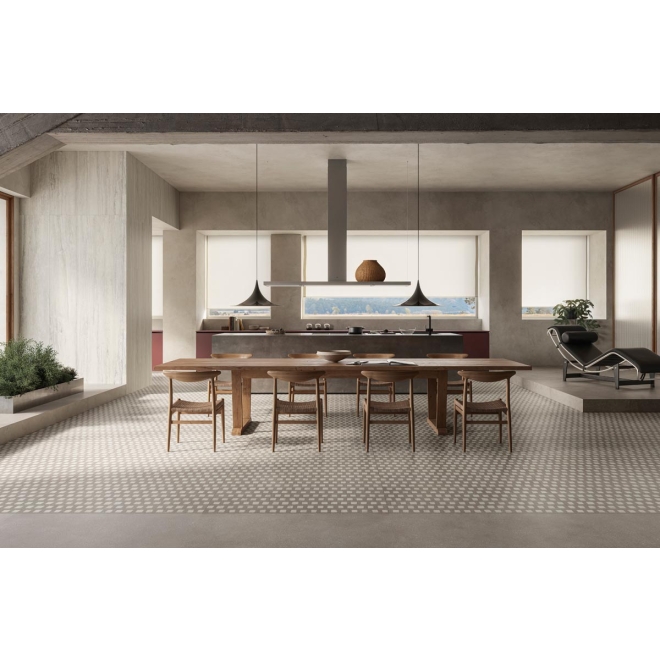 Sant Agostino Gravel Small Grey Antislip Terrassenplatte 90x90 cm