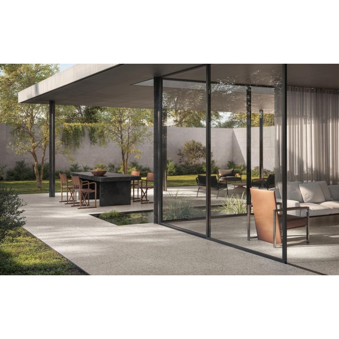 Sant Agostino Gravel Full Grey Antislip Terrassenplatte 90x90 cm
