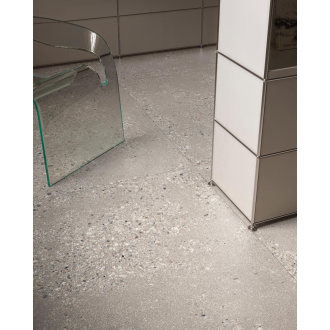 Sant Agostino Gravel Large Grey Antislip Bodenfliese 90x90 cm