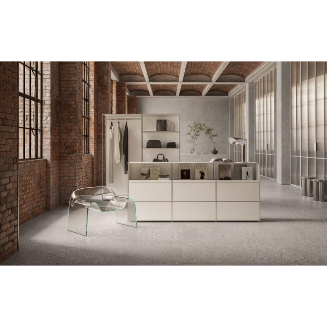 Sant Agostino Gravel Large Grey Antislip Bodenfliese 90x90 cm