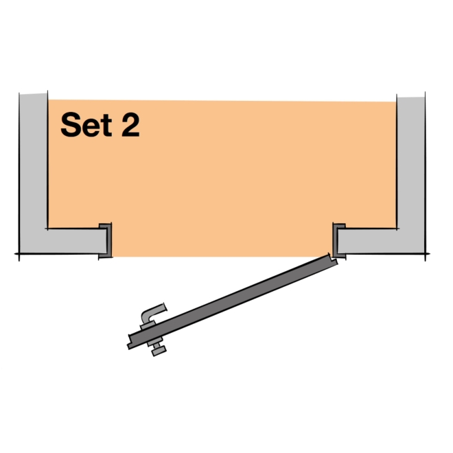 Schlüter KERDI-CID Andichtungs-Set 2 für Tür-Durchgänge, Höhe: 12,5 mm