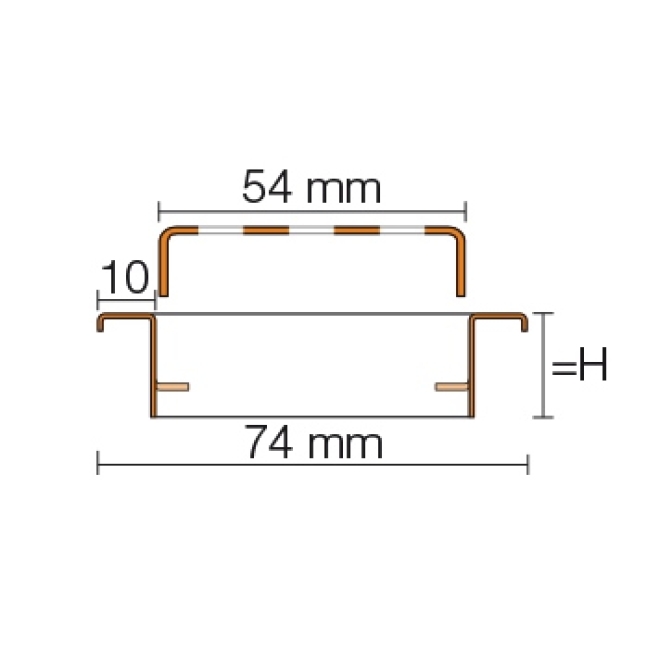 Schlüter KERDI-LINE-B 19 mm Rinnenabdeckung SQUARE Graphitschwarz 80 cm