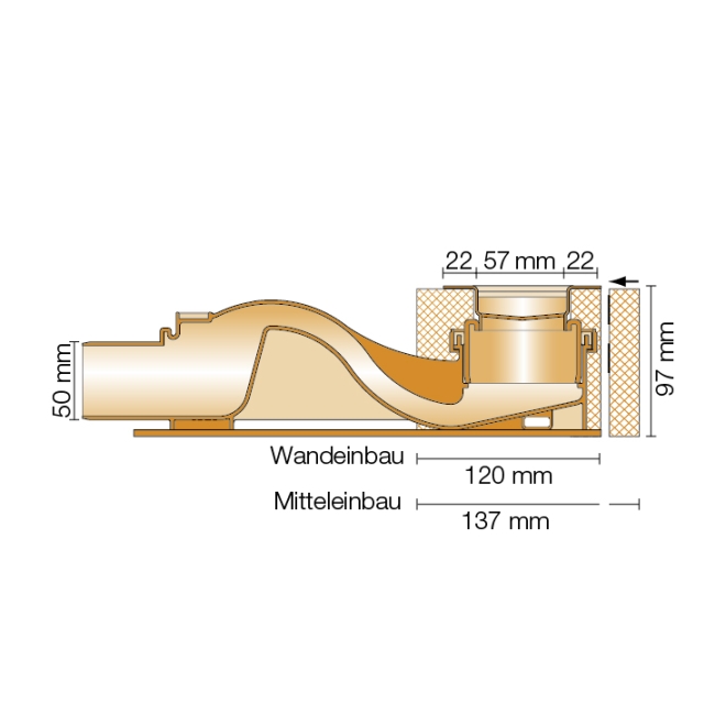 Schlüter KERDI-LINE-F 50 Duschrinne DN50 KLF50GE120