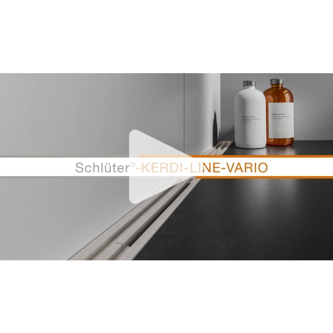 Schlüter KERDI-LINE-VARIO Entwässerungsprofil 120 cm WAVE 42 Elfenbein
