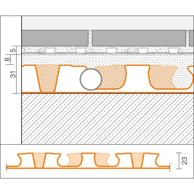 Schlüter BEKOTEC-EN23F Estrichnoppenplatte 1,08 m²