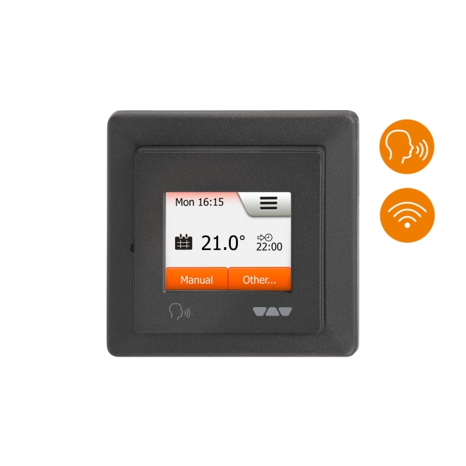 Schlüter Ditra HEAT-E-R-WIFI Temperaturregler mit VoiceControl Dunkelanthrazit
