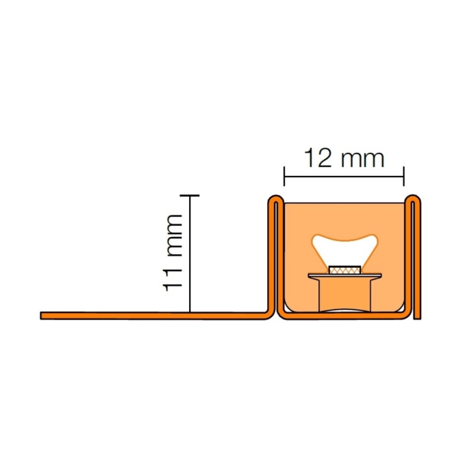 Schlüter LIPROTEC EASY LED-Modul mit Schenkel Neutralweiss Edelstahl gebürstet V4A 200 cm
