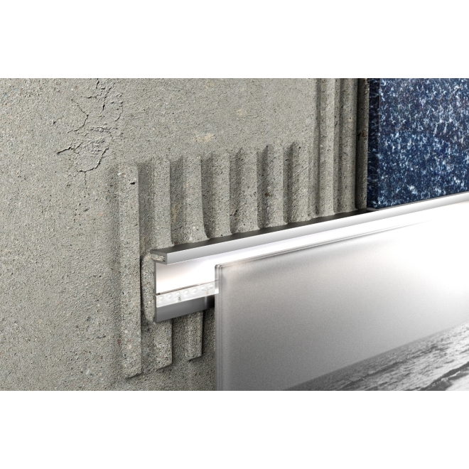 Schlüter LIPROTEC D Aufnahmeprofil für Dekor-Materialien 16,5 mm Aluminium 250 cm