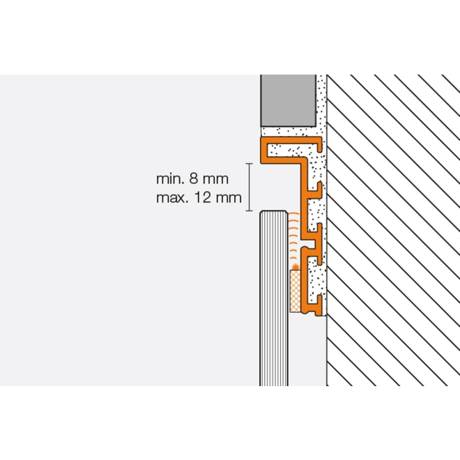 Schlüter LIPROTEC D Aufnahmeprofil für Dekor-Materialien 16,5 mm Aluminium 250 cm