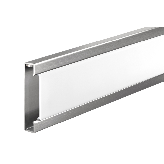 Schlüter LIPROTEC DESIGNBASE QD Sockel/Bordüre Aluminium edelstahl gebürstet 250 cm