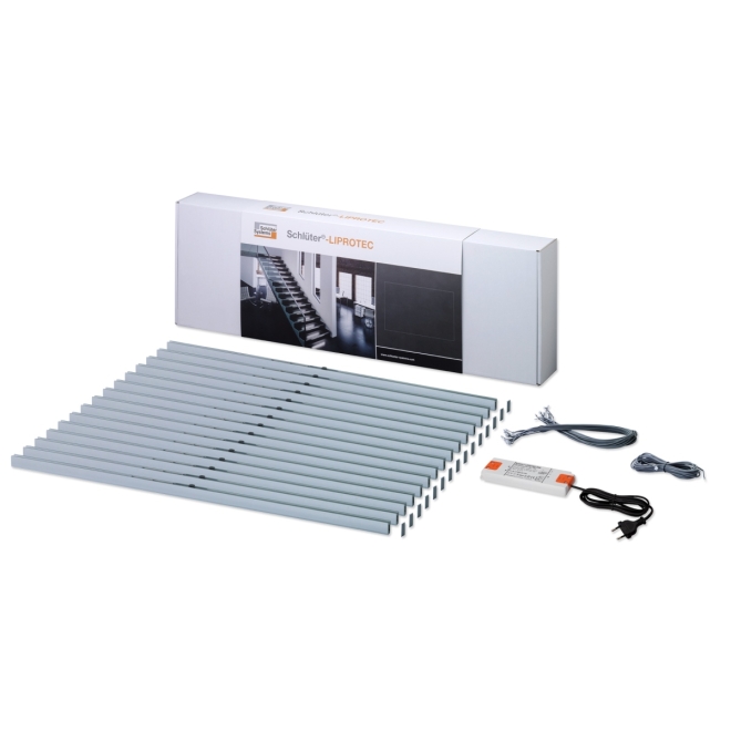 Schlüter LIPROTEC 15 beleuchtete Treppenstufe bis 150cm Alu edelstahl gebürstet eloxiert