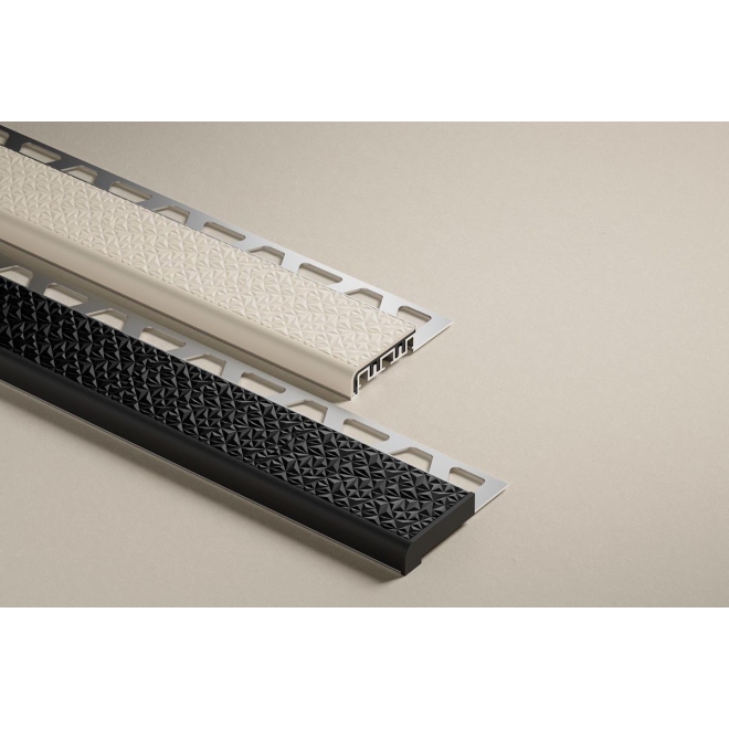 Schlüter TREP-V 42 Treppenprofil, Fugengrau, Länge: 100 cm, Höhe 12,5 mm