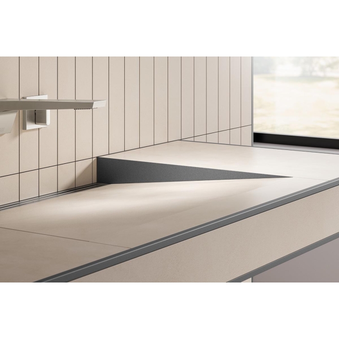 Schlüter KERDI-WASHBASINPROFILE-WW Gefällekeile, Alu, strukturbeschichtet TSG