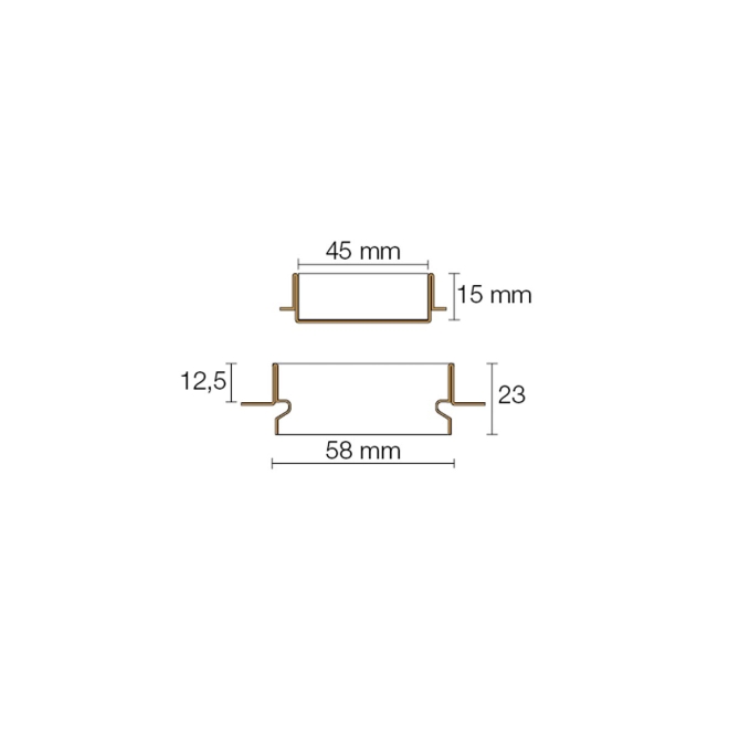 Bemaßung der Schlüter KERDI-LINE-TF