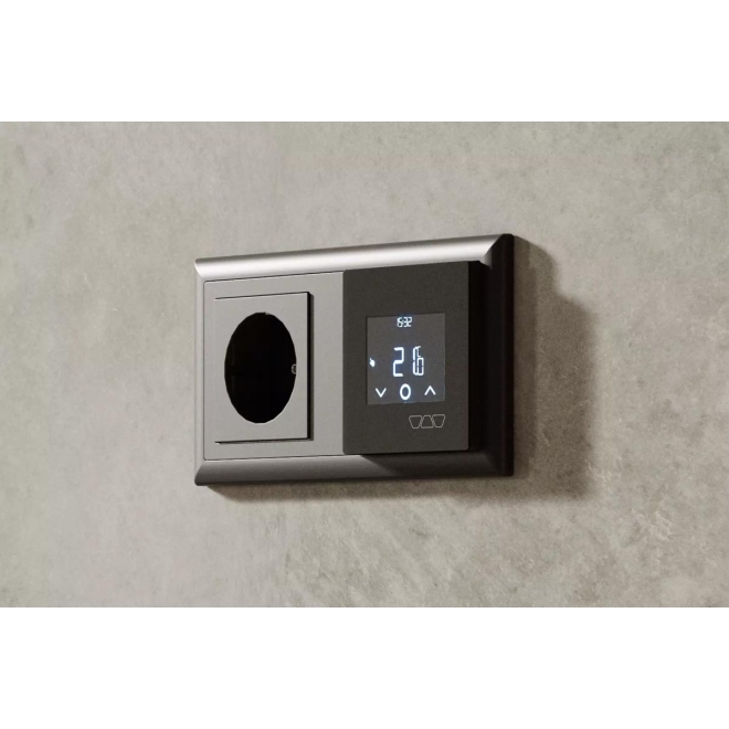 Eingebautes Schlüter CONTROL-TR-BT BW Raumthermostat für Bekotec-Therm Brilliantweiß