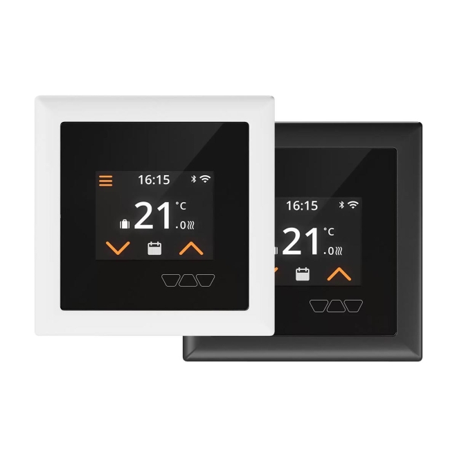 Varianten brilliantweiß und graphitschwarz Raumthermostat CONTROL-TR-DHBT