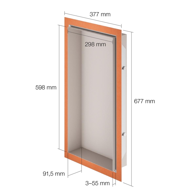 Schlüter DESIGN-NICHE 298x598 mm MBW - brillantweiß matt