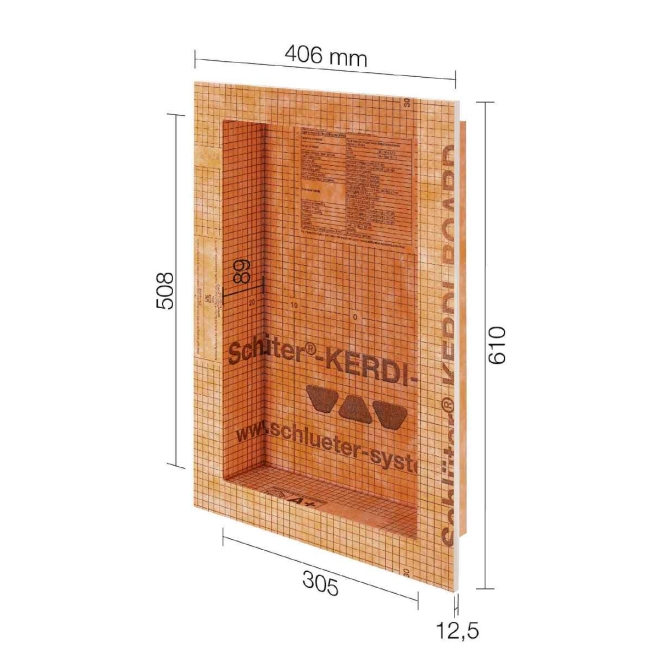 Schlüter Wandnische KERDI-BOARD-N 305x508x89 mm