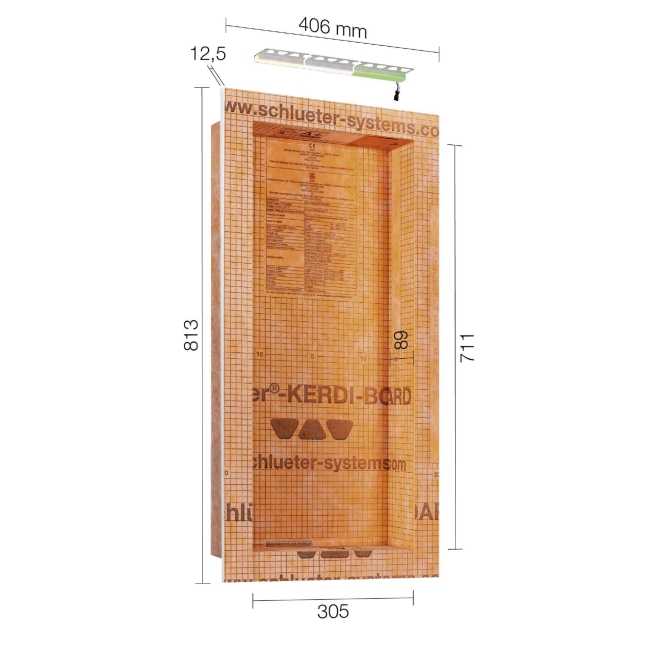 Schlüter LIPROTEC EASY Nischen-Set 305x711mm RGB+W