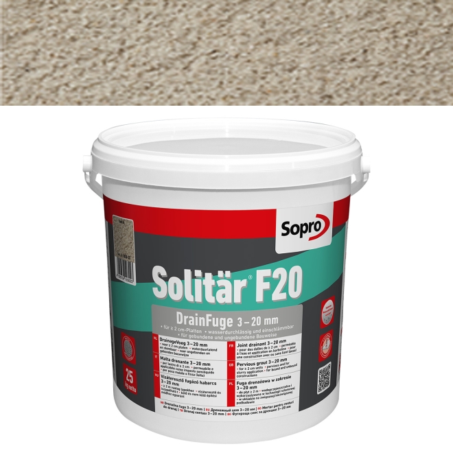 Sopro F20 Solitär DrainFuge sand 36 Eimer 12,5 kg