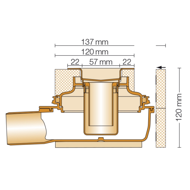 Schlüter KERDI-LINE-H 50 G2 KLH50G2E90
